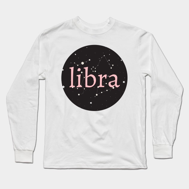 Libra Zodiac Sign Star Circle Long Sleeve T-Shirt by magicae